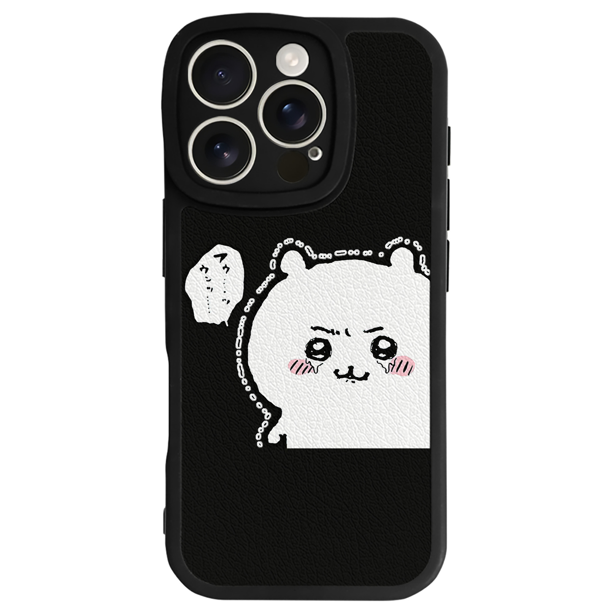 （画像用） ちいかわ ちいかわ Chii-kawa chiikawa 【iPhone 16シリーズ対応】シリコンスマホケース（レザー調） 材質：シリコン